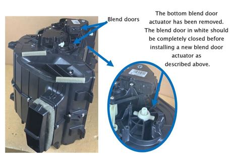 From experience in other cars, it sounds like the <b>blend</b> <b>door</b> <b>actuator</b> but I wanted to check with you all. . 2015 chevy equinox blend door actuator location
